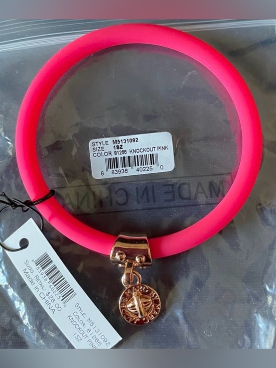 Marc Jacobs Jewelry - “MARC JACOBS” HOT PINK SILICONE BRACELET.  NWT